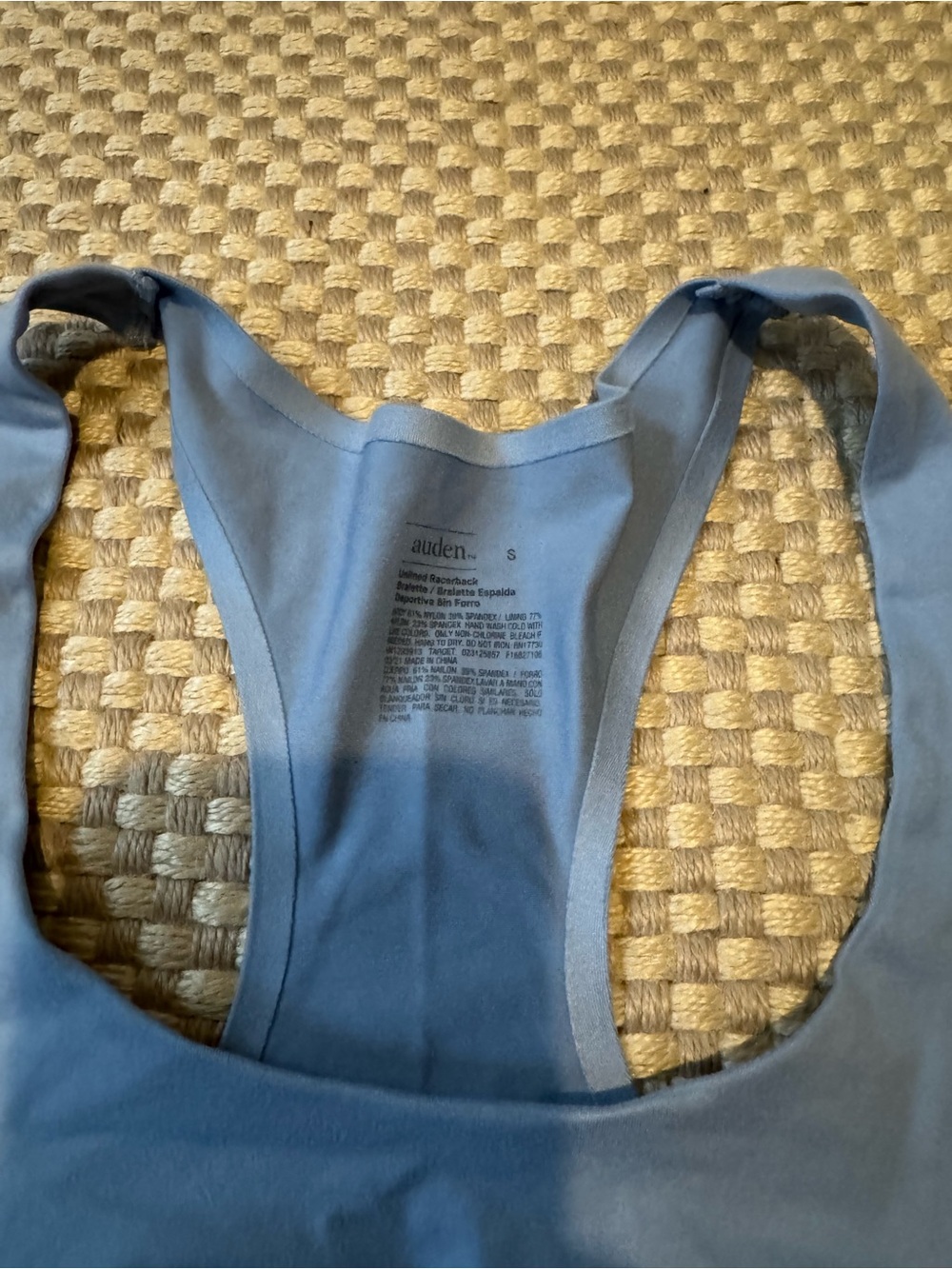 Auden Blue Racerback Seamless Sports Bra - Picture 2 of 2